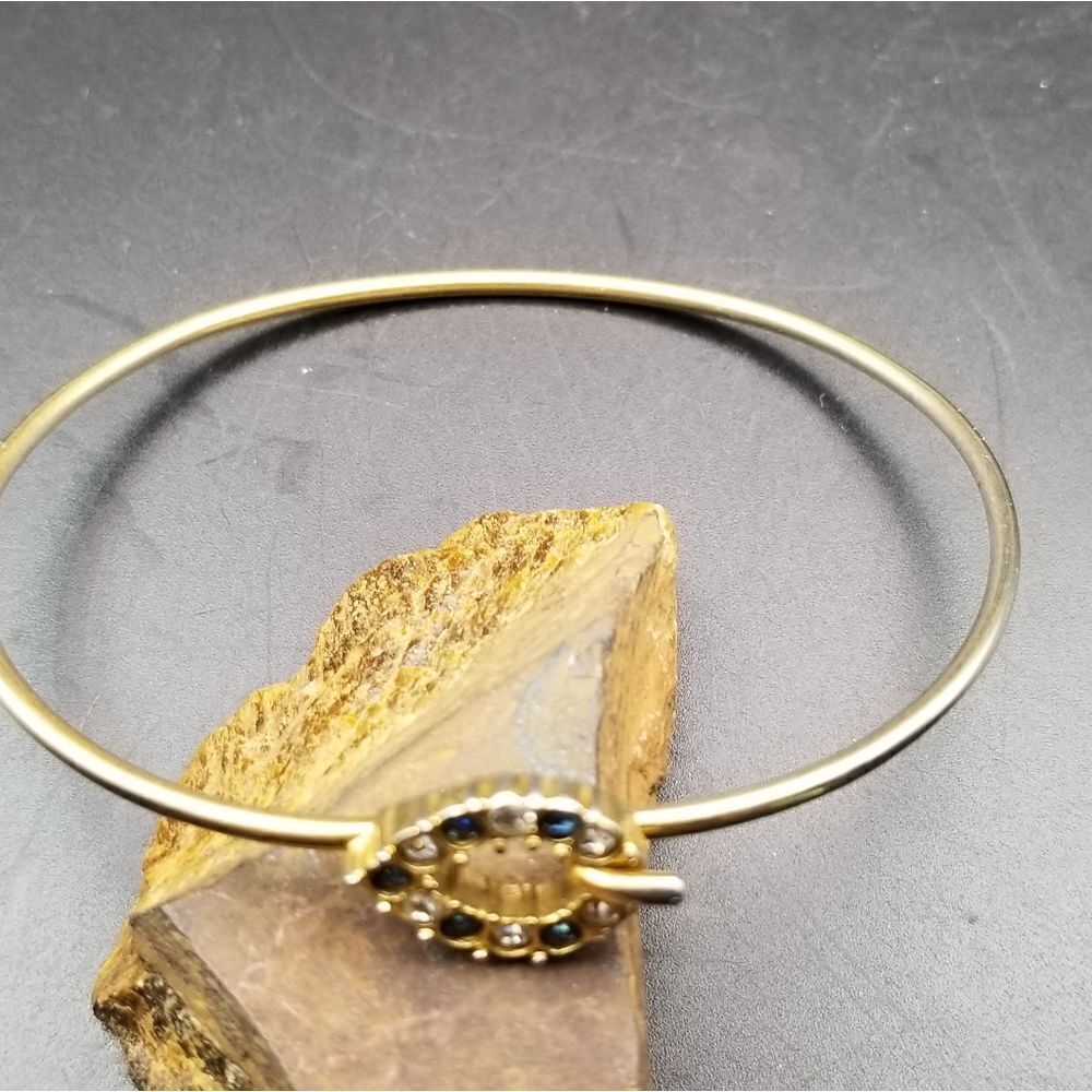 Evil eye encrusted crystal bracelet B812